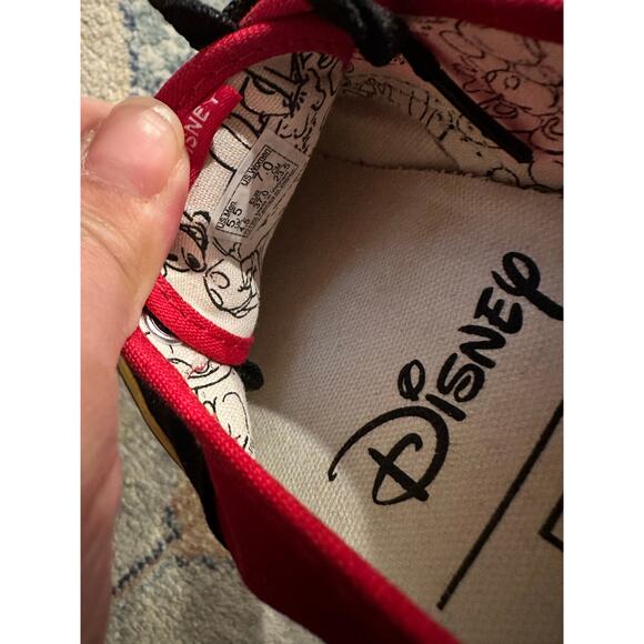 Vans Disney Red Black Yellow 90th Anniversary Mickey Mouse Low Top Sneakers W7 - Picture 10 of 10
